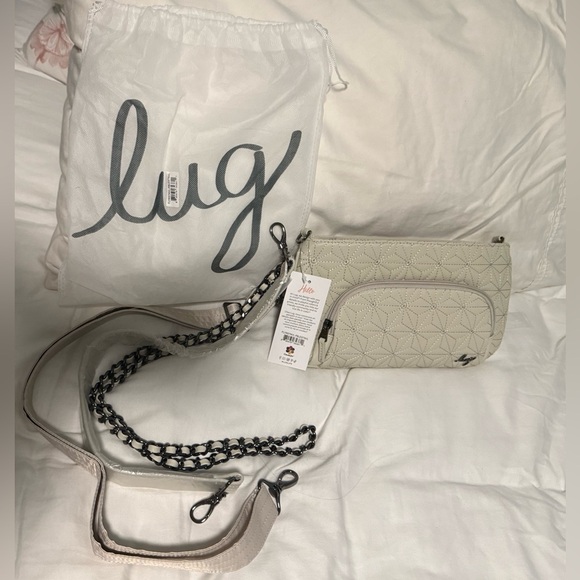 Lug NWT fabulous Quilted Crossbody Bag in Cream! All three straps and Dusty inc! - Picture 2 of 7